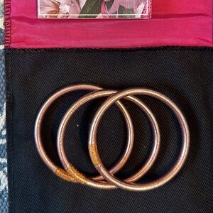 Authentic rose gold budha girl bangles size medium